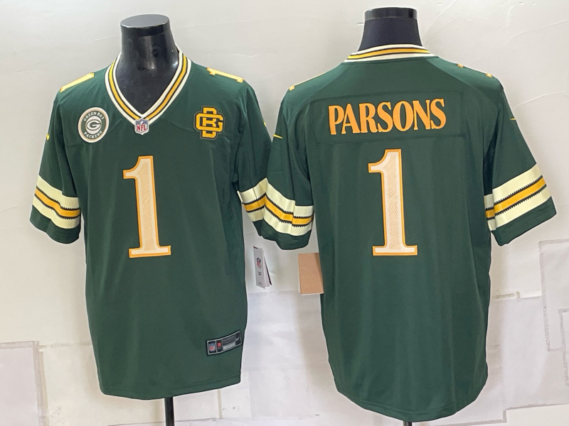 Men Green Bay Packers #1 Micah Parsons Rivalries green Nike Game 2026 NFL Jersey 0909004->ncaa teams->NCAA Jersey